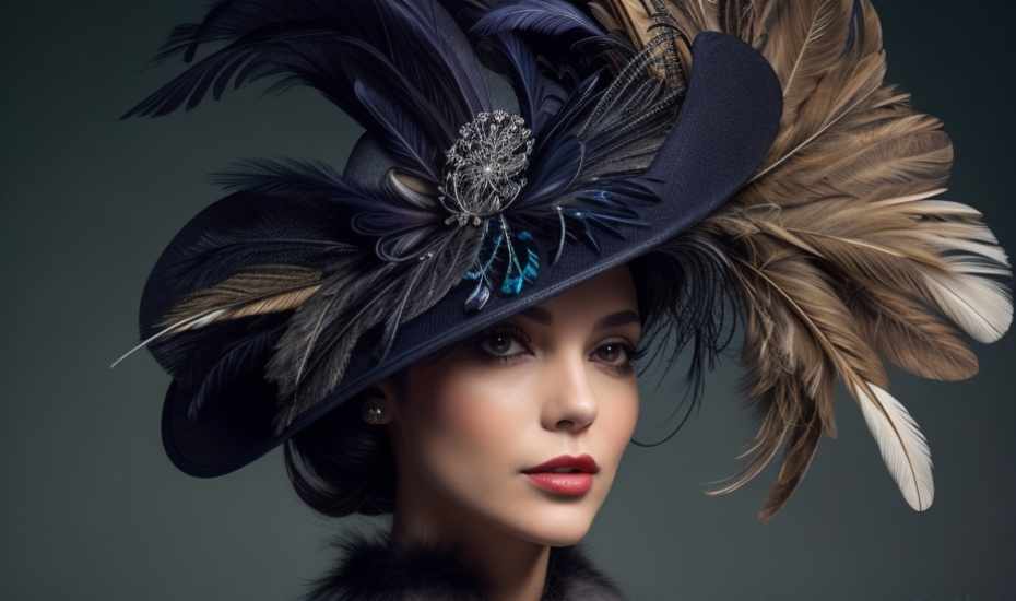 an image that showcases the transformative journey of feather fashion, capturing the shift from intricate and delicate plumes adorning vintage hats to the bold, avant-garde feathered ensembles revolutionizing modern runways.