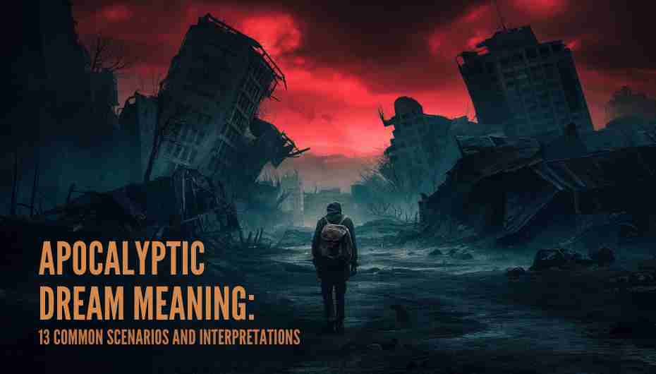 Apocalyptic dream meaning scenarios and interpretations surreal dreamscape.